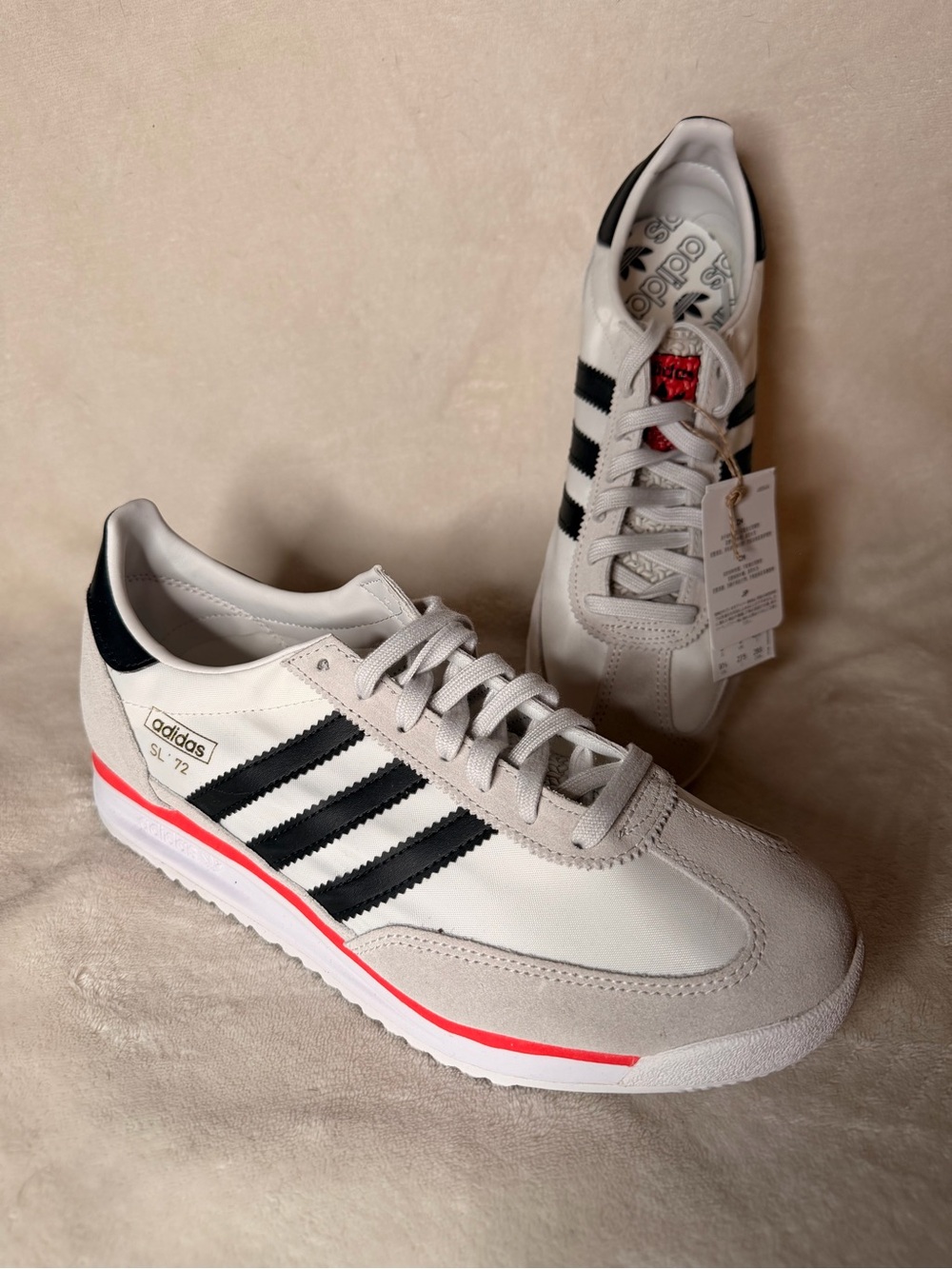 Adidas SL 72 RS Shoes - Cloud White/Core Black/Grey One - Size 9.5M/10.5W, NWT